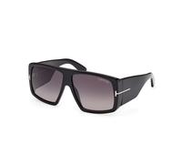 TOM FORD Unisex FT1036 RAVEN 01B Sunglasses Acetate Black Grey Squared Normal Shaded