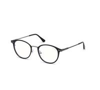 TOM FORD Unisex FT5528-B 001 Optical frames Metal Black Round Normal