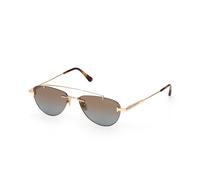 TOM FORD Unisex TOM FORD FT1356 ASTOR-02 30F Sunglasses Metal Gold Brown Pilot Normal