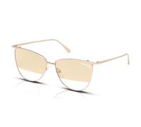 Tom Ford Veronica FT0684 Women's Sunglasses 28F Rose Gold/Brown