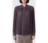 TOM FORD Viscose Satin Shirt with Pussy-Bow Collar and Pleated Design - Size: 40 - female