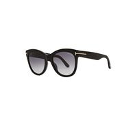 Tom Ford Wallace Round Frame Sunglasses Bkot 01B, Classic Black Sunglasses With Blue Tint - One Size