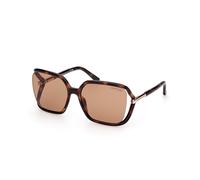 TOM FORD Woman FT1089 SOLANGE-02 52E Sunglasses Injected Havana Brown Butterfly Normal