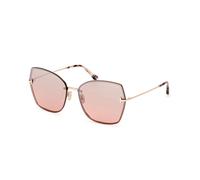 TOM FORD Woman FT1107 NICKIE-02 28U Sunglasses Metal Gold Bordeaux Butterfly Normal Shaded