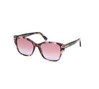 TOM FORD Woman FT1108 ELSA 55Z Sunglasses Acetate Havana Violet Butterfly Normal Shaded