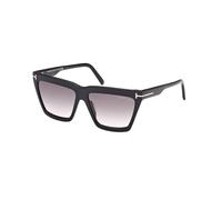 TOM FORD Woman FT1110 EDEN 01B Sunglasses Acetate Black Grey Geometric Normal Shaded