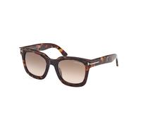 TOM FORD Woman FT1115 LEIGH-02 52G Sunglasses Acetate Havana Brown Squared Normal Shaded