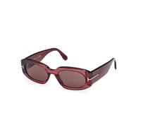 TOM FORD Woman FT1187 CIELLE 69E Sunglasses Acetate Bordeaux Brown Round Normal