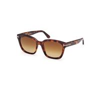 TOM FORD Woman FT1216 HAYLAY 53F Sunglasses Acetate Havana Brown Squared Normal