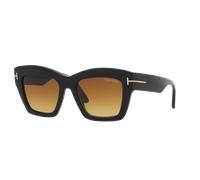 TOM FORD FT1191 LUNA 01F Woman Sunglasses Acetate Black Brown Butterfly Normal Shaded