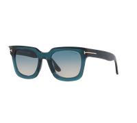 Tom Ford Woman Sunglass Leigh-02 - Frame color: Blue, Lens color: Green Gradient