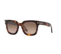 Tom Ford Woman Sunglass Leigh-02 - Frame color: Tortoise Black, Lens color: Brown Mirror