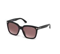 TOM FORD Woman FT0502 AMARRA 01T Sunglasses Acetate Black Bordeaux Geometric Normal Shaded
