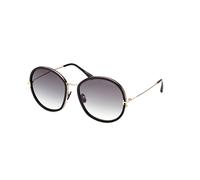 TOM FORD Woman TOM FORD FT0946 HUNTER-02 01B Sunglasses Metal Black Grey Round Normal Shaded