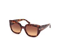 TOM FORD Woman TOM FORD FT1192 SALTZMAN 53F Sunglasses Acetate Havana Brown Butterfly Normal