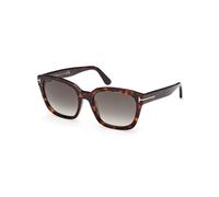 TOM FORD Woman TOM FORD FT1216 HAYLAY 52B Sunglasses Acetate Havana Grigio Squared Normal Sfumato