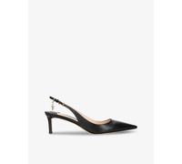 Tom Ford Womens Black Angelina Logo-charm Leather Slingback Courts Eur 39 / 6 Uk Women