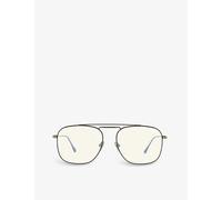 Tom Ford Womens Black Ft5731-b Pilot-frame Metal Glasses 56mm