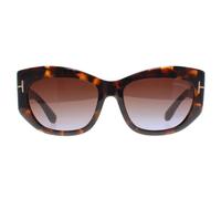 Tom Ford Women's Cat Eye Dark Havana Brown Gradient Brianna FT1065