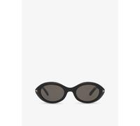 Tom Ford Womens Tom Ford Ft1186 Troy Oval-Frame Acetate Sunglasses Black
