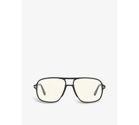 Tom Ford Womens Tom Ford Ft5737 Aviator-Frame Acetate Sunglasses Black