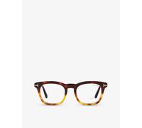 Tom Ford Womens Tom Ford Ft5870 Rectangle-Frame Tortoiseshell Acetate Optical Glasses