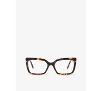 Tom Ford Womens Tom Ford Ft5991-B 052 Rectangle-Frame Acetate Glasses Brown