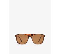 Tom Ford Womens Tom Ford Tr001836 Lionel Square-Frame Tortoiseshell Acetate Sunglasses Brown
