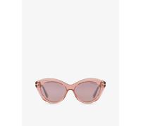 Tom Ford Womens Tom Ford Tr001841 Toni Oval-Frame Acetate Sunglasses Pink