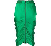 TOM FORD zip-up draped pencil skirt - Green 34