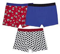 Tom Franks Boys 3 Pack Multi Cotton Stretch Trunks Multicoloured Football 5-6