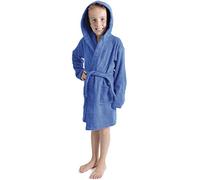 Tom Franks Boys Hooded Towelling Robe Dressing Gown Royal Blue 9-10