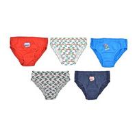 Tom Franks Boy's T- Vehicles Briefs (Pack Of 5) in Red | Size: 7-8 Years Tom Franks Red 7-8 Years