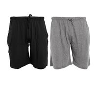 Tom Franks Jersey Lounge Shorts (2 Pack) (Medium) (Black/Grey)
