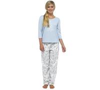 Tom Franks Ladies Christmas Tree Fleece Pyjama Set - Medium UK 12-14 EU 40-42 Multicolour