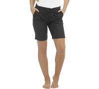 Tom Franks Ladies Linen Blend Pull On Ribbed Waist Shorts Black 10