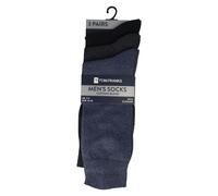 Tom Franks Mens 3 Pack Tom Franks Cotton Blend With Elastane Socks SK601 - Dark Indigo/Marl Marine/Marine (Blue) - 7-11