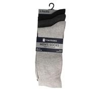 Tom Franks Mens 3 Pack Tom Franks Cotton Blend With Elastane Socks SK601 - Light Grey/Dark Grey/Anthracite - 7-11