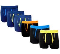 Tom Franks Men's 6 Pack A Front Stretch Cotton Boxer Trunks - Medium Multicolour