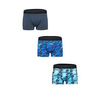 Tom Franks Men's Camo Boxer Shorts (Pack Of 3) in Blue | Size: Medium Tom Franks Blue M