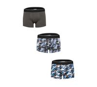 Tom Franks Men's Camo Boxer Shorts (Pack Of 3) in Grey | Size: Medium Tom Franks Grey M