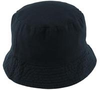 Tom Franks Mens Reversible Cotton Bucket Sun Hat in Navy/Khaki, Size: Large-XL