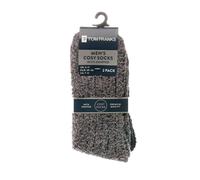 Tom Franks Mens Tom Franks Cosy Socks With Gripper GL1248 - Black - UK 6-11