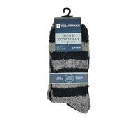 Tom Franks Mens Tom Franks Warm Soft Cosy Socks With Gripper SK882 - Black - UK 7-11
