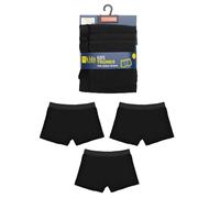 Tom Franks Pack Of 3 Boys Black Underwear Trunks Boxer Shorts with Black & Coloured Waistband (UK, Age, 13 Years, Regular, Black Waistband)