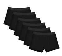 Tom Franks | Pack Of 3 | Boys Underwear Trunks Boxer Shorts with Black & Coloured Waistband (BR265) (UK, Age, 13 Years, Regular, Black (6 Pack))