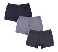 Tom Franks | Pack of 3 | Men's Underwear Boxer Shorts | Assorted Black & Navy | (BR466) (UK, Alpha, L, Regular, Regular, Navy (Assorted))