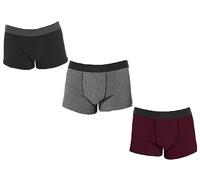 Tom-Franks | Pack of 3 | Men's Underwear Hipster Trunks Shorts | Cotton Rich (UK, Alpha, XL, Regular, Regular, Black/Grey/Burgundy)