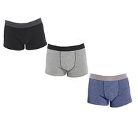 Tom-Franks | Pack of 3 | Men's Underwear Hipster Trunks Shorts | Cotton Rich (UK, Alpha, XL, Regular, Regular, Black/Blue/Grey)