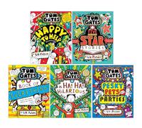 Tom Gates Series 20-24 Collection 5 Books Set By Liz Pichon (Happy to Help (eventually), Five Star Stories, Book of Everything, Ha! Ha! Hilarious & Pesky Pets and Parties)